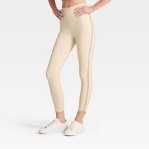 Women's High-Waisted Seamless 7/8 Leggings - JoyLab Cream XS, XL, XXL